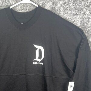 Disneyland Spirit Jersey - White Text on Black Long Sleeve Shirt Adult Medium